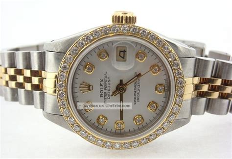 rolex damenuhr weisses ziffernblatt|damen rolex mit diamanten.